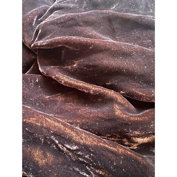 Cut Loose Velvet Silk Blend Tunic 3/4 Sleeve brown reddish color Small grunge - Picture 6 of 8